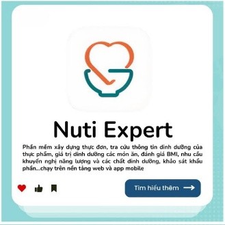 PHẦN MỀM XÂY DỰNG THỰC ĐƠN NUTI EXPERT